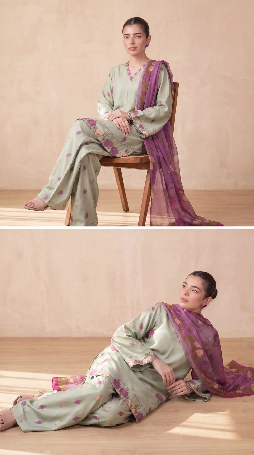 ZIVA EMBROIDERED 3PC