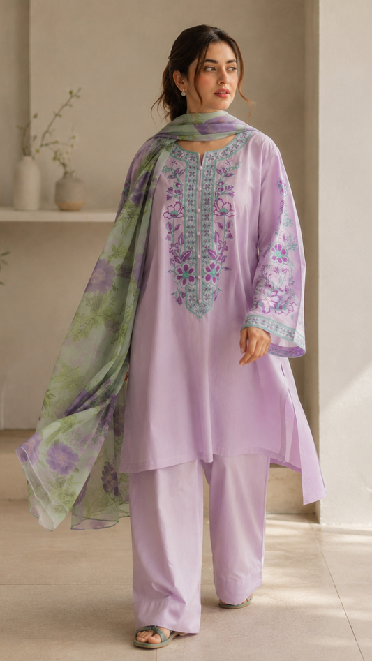 KANEEZ EMBROIDERED 3PC