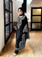Afreen Black Embroidered 3PC-Lawn