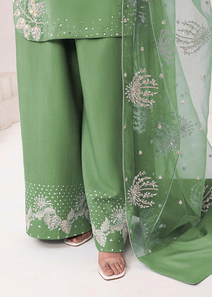 Zoola Embroidered -3pc - Jade Green - Lawn
