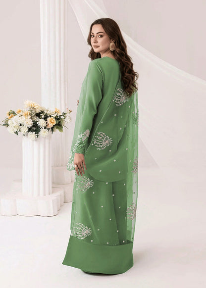 Zoola Embroidered -3pc - Jade Green - Lawn