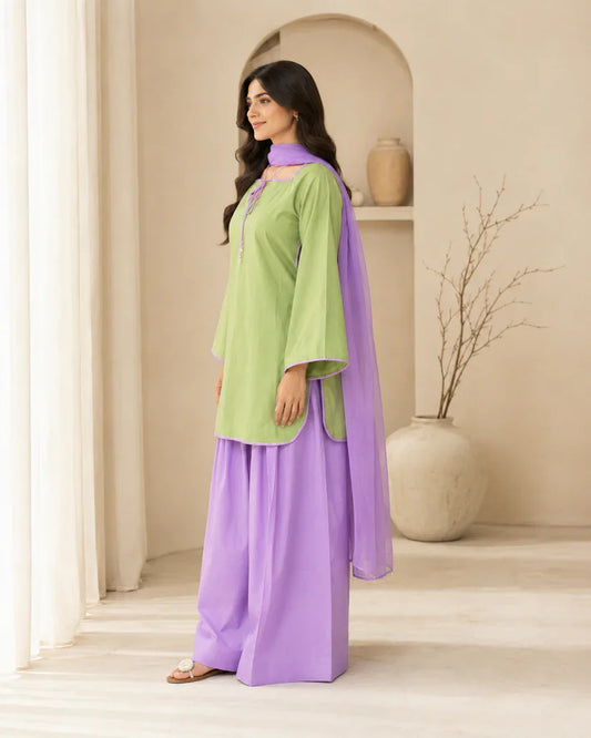 MACHA EMBROIDERED 3PC