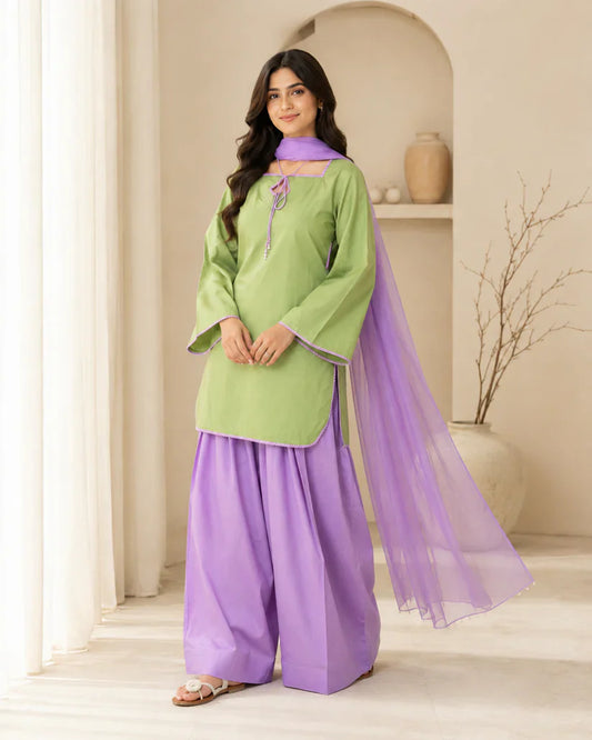 MACHA EMBROIDERED 3PC