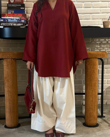 Dynamic Cherry Furshi Co_ord
