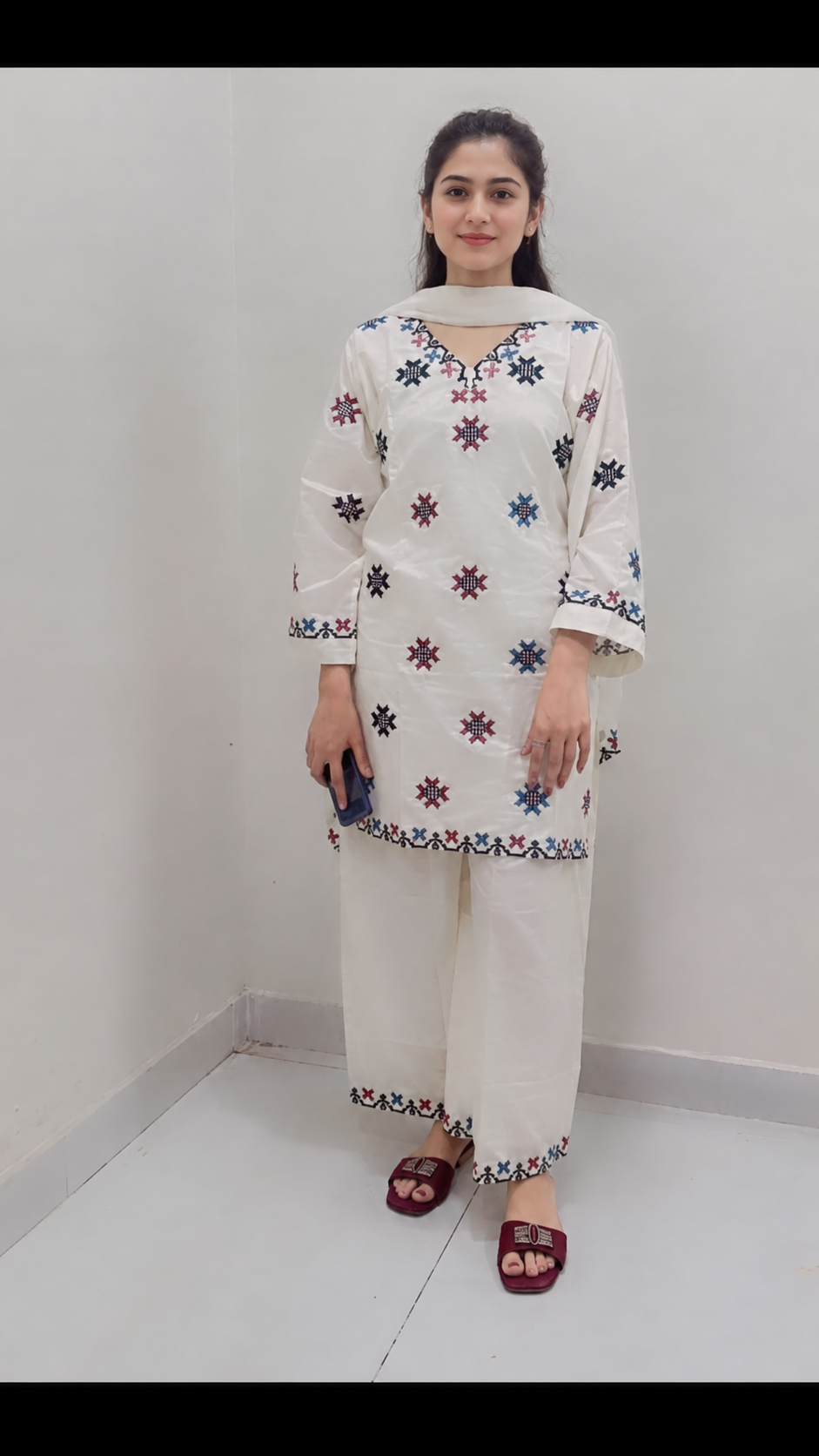 AJWA EMBROIDERED 3PC
