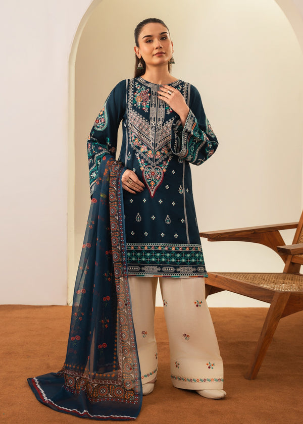 Sajjal Embroidered 3PC-Lawn