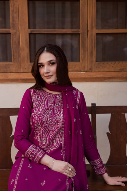 Taaj - Embroidered 3PC-LAWN
