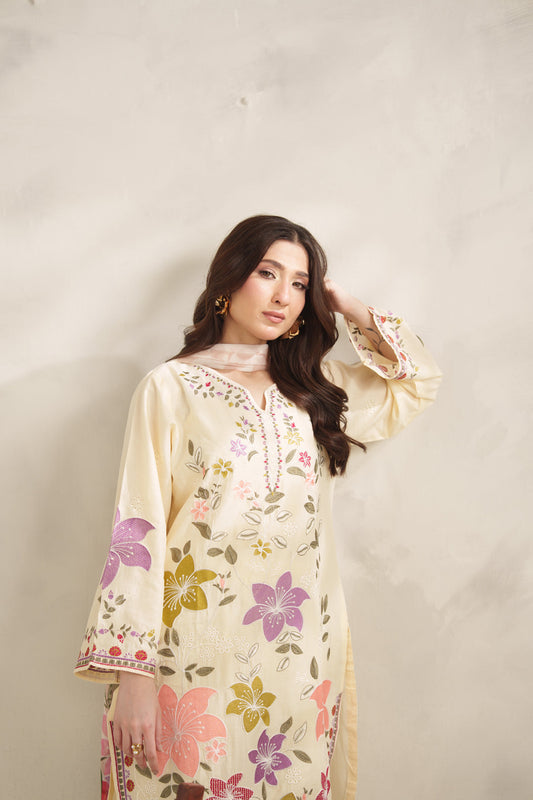 MAYA - Embroidered 3PC-LAWN