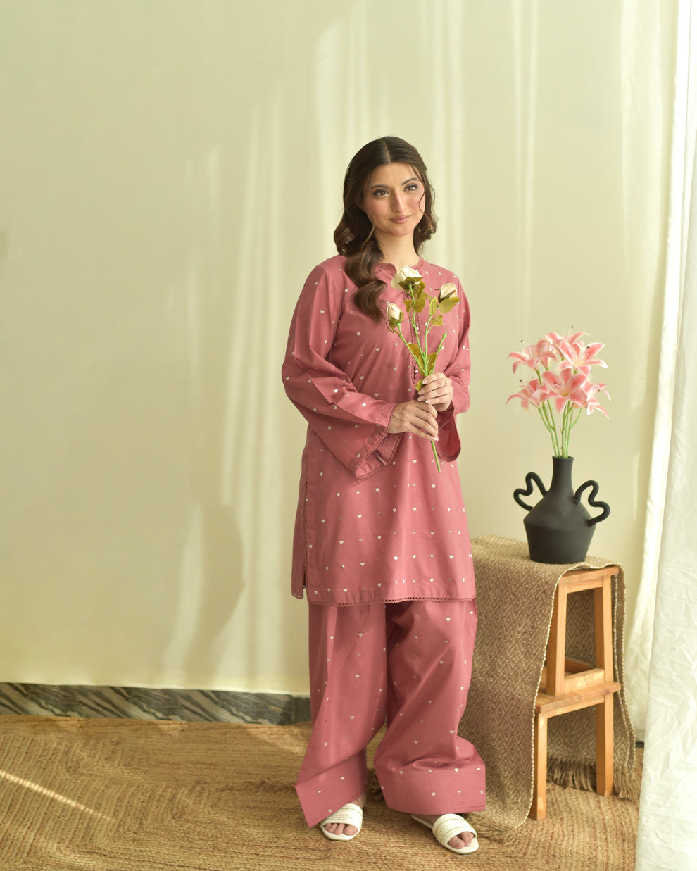LILY HEART EMBRIDERED 3PC