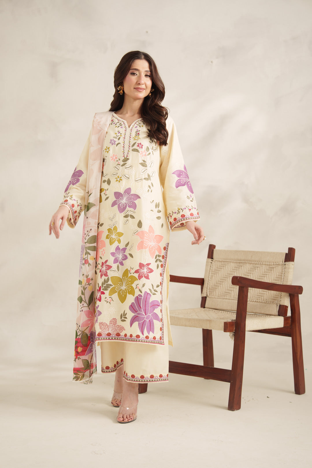 MAYA - Embroidered 3PC-LAWN