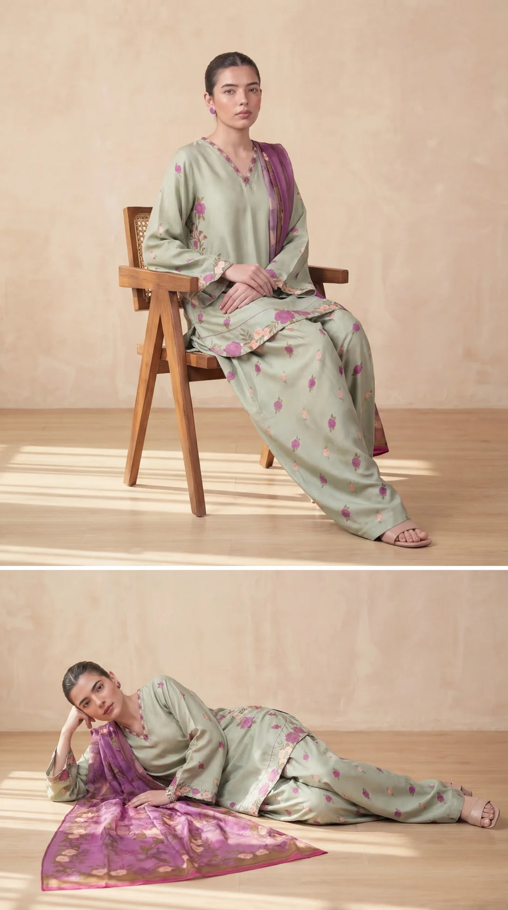 ZIVA EMBROIDERED 3PC