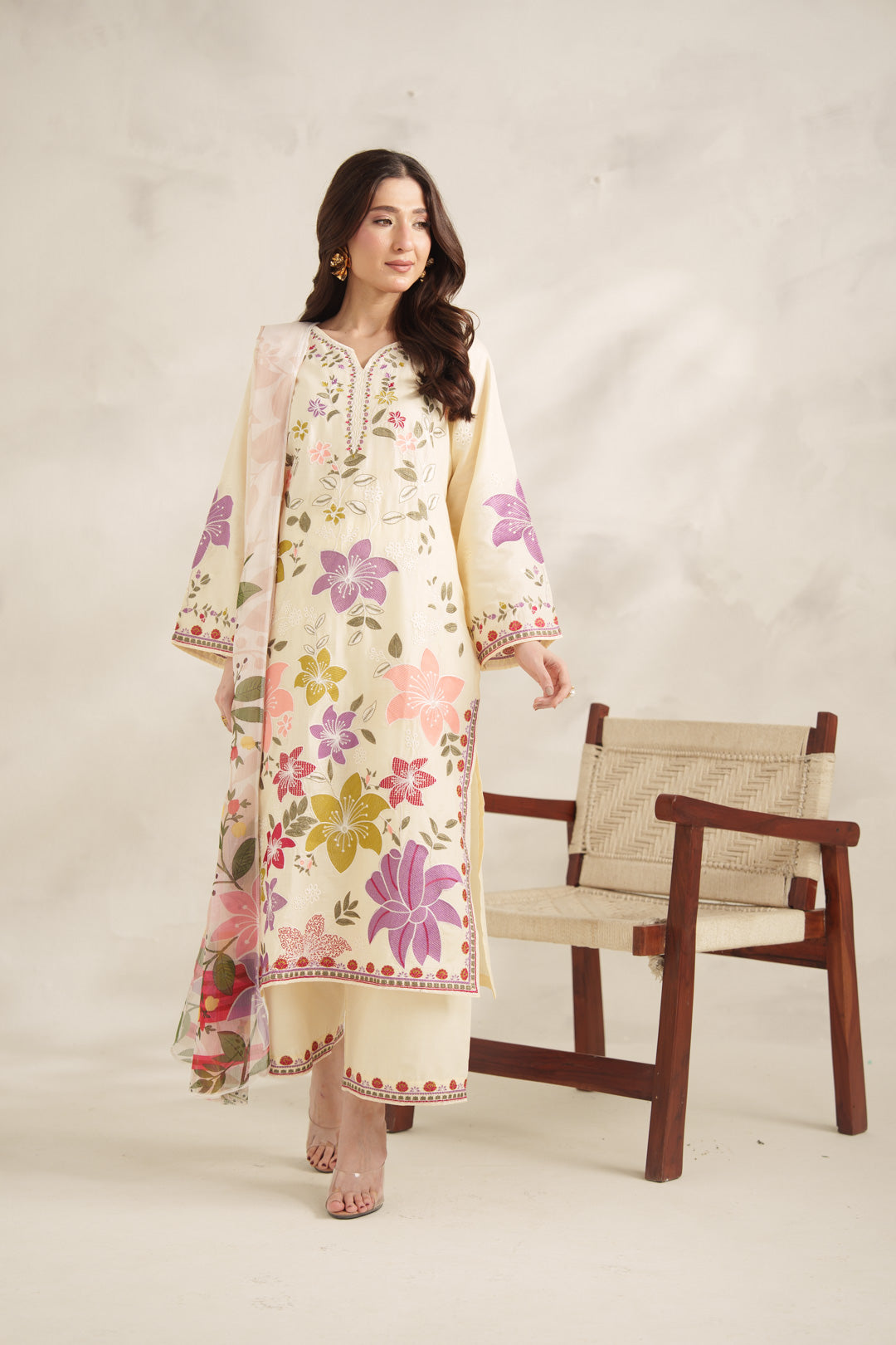 MAYA - Embroidered 3PC-LAWN