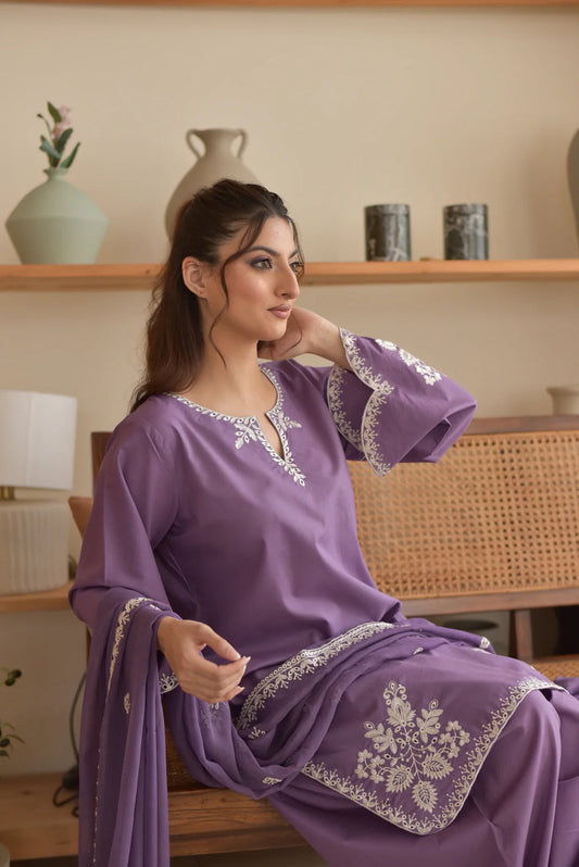 ZOHA EMBROIDERED 3PC