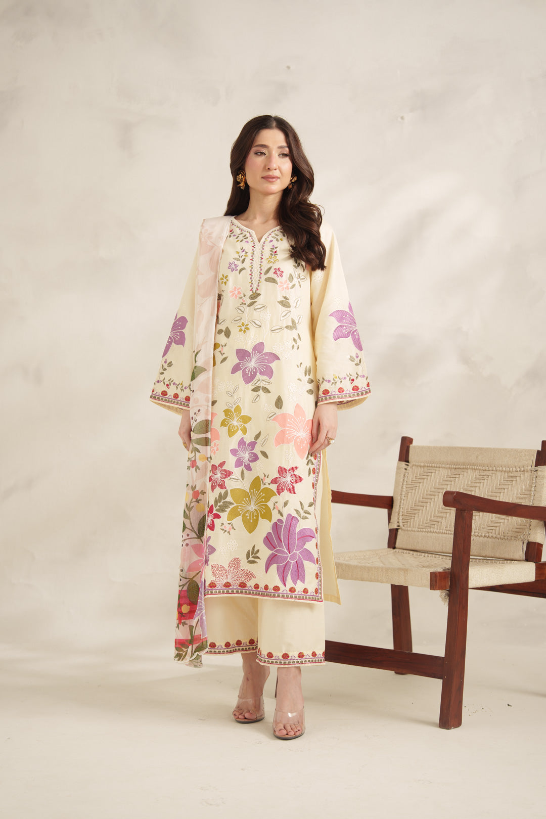 MAYA - Embroidered 3PC-LAWN