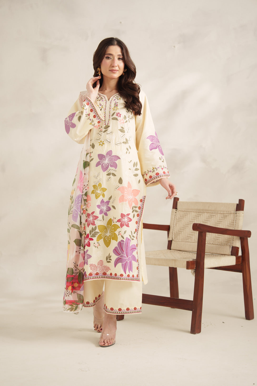 MAYA - Embroidered 3PC-LAWN