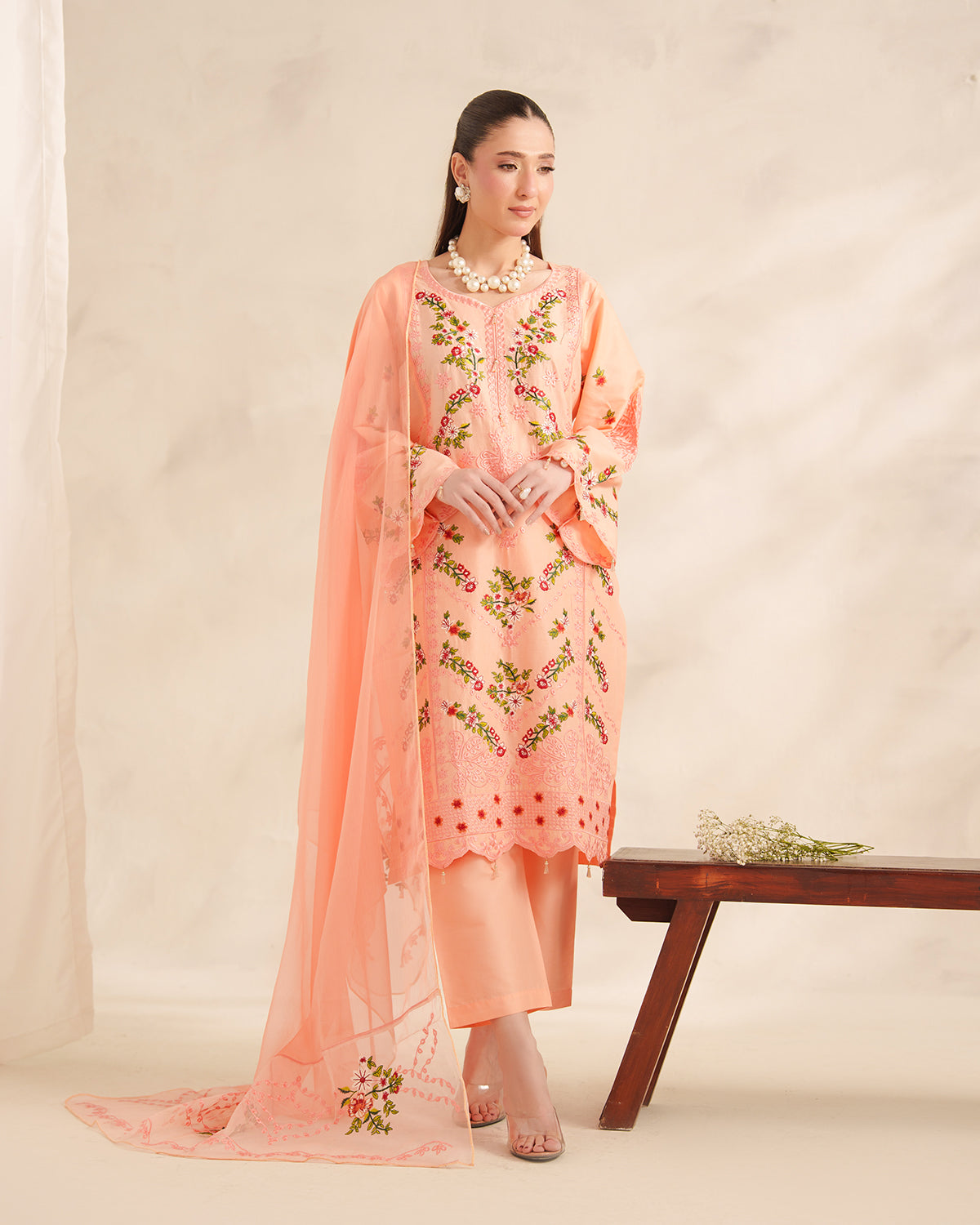 Nazneen Embroidered 3PC-Lawn