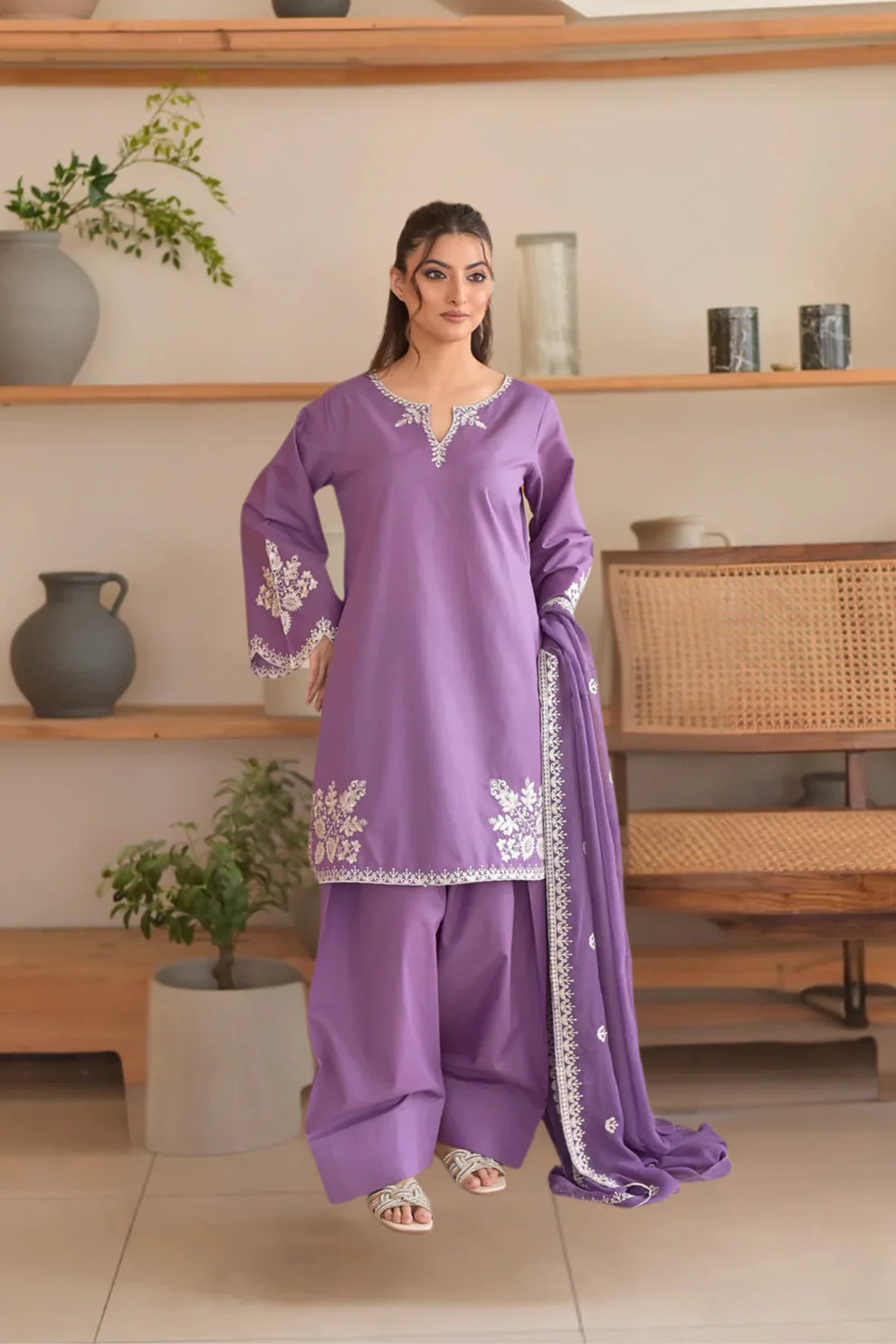 ZOHA EMBROIDERED 3PC