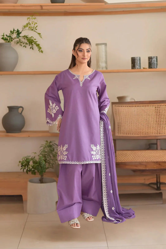 ZOHA EMBROIDERED 3PC