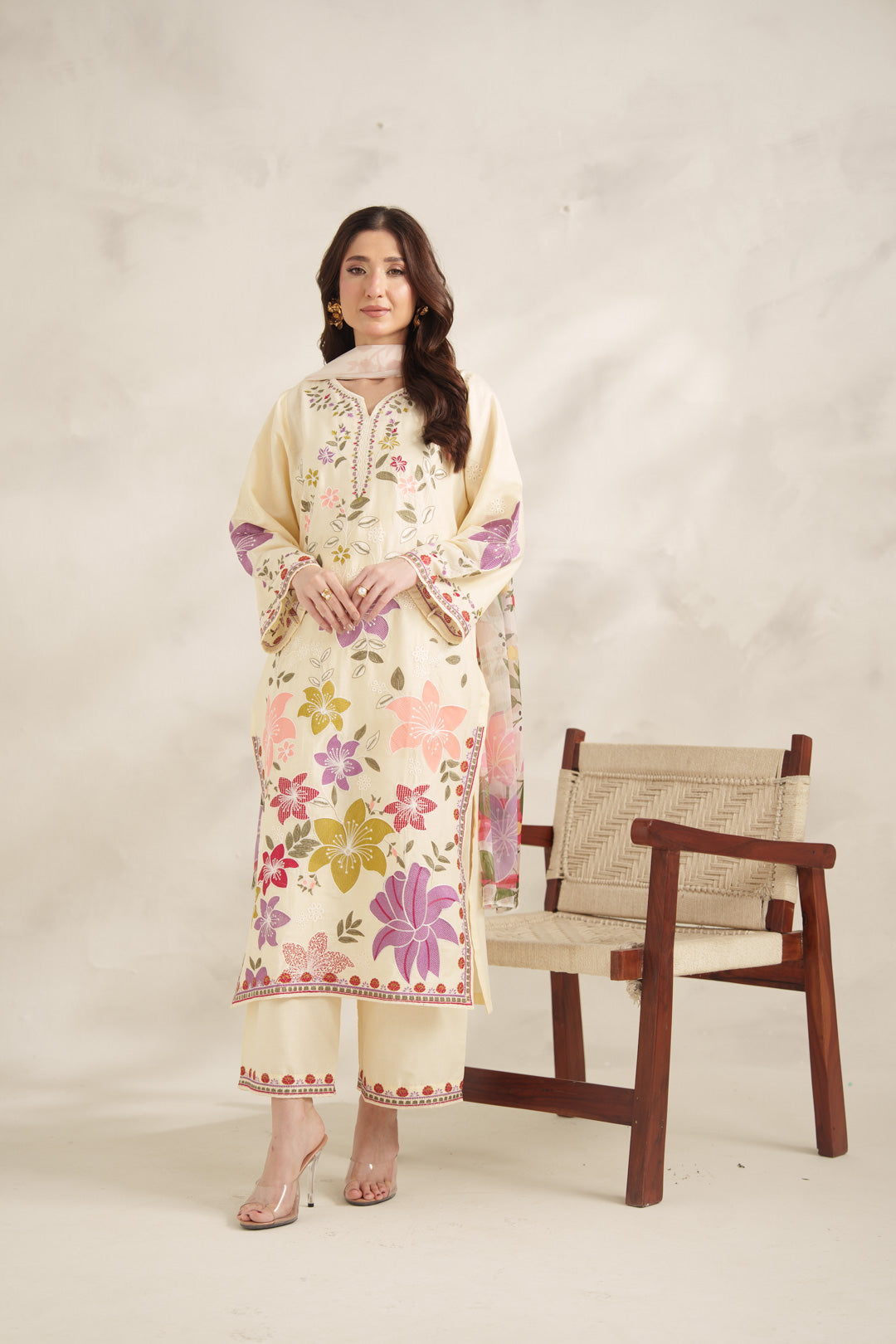 MAYA - Embroidered 3PC-LAWN