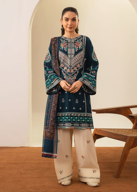 Sajjal Embroidered 3PC-Lawn