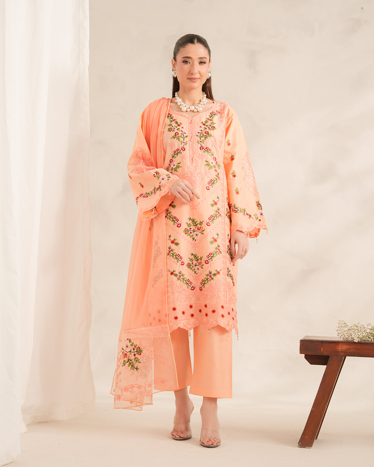 Nazneen Embroidered 3PC-Lawn